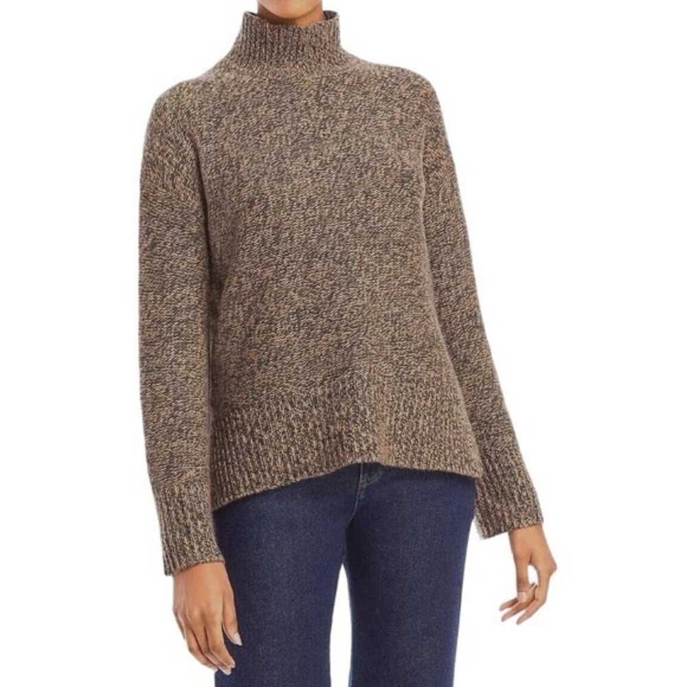 Theory Karenia Marled Cashmere Turtleneck Sweater